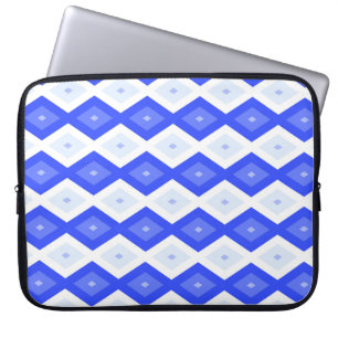 Royal blue diamond pattern laptop sleeve