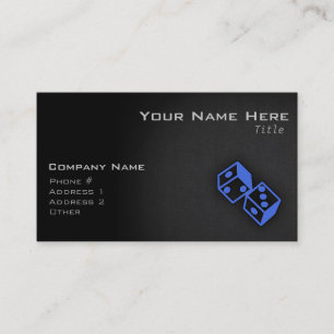 Royal Blue Dice Business Card