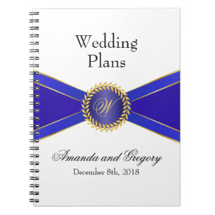 Royal Blue Elegance Monogram Notebook