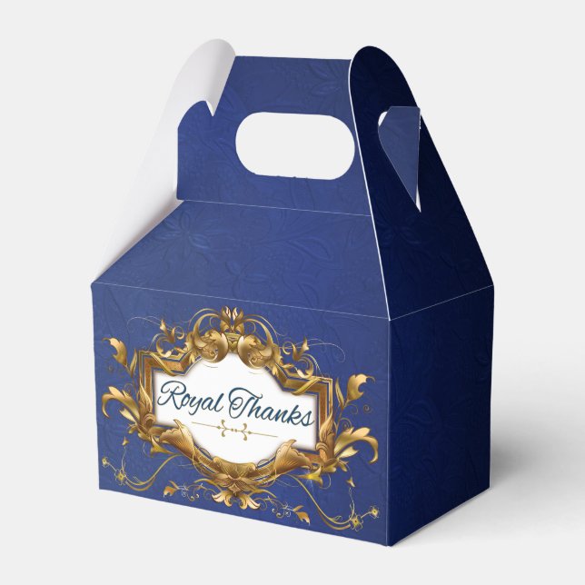 Royal Blue Fancy| African Prince| Royal Thanks Favour Box (Front Side)