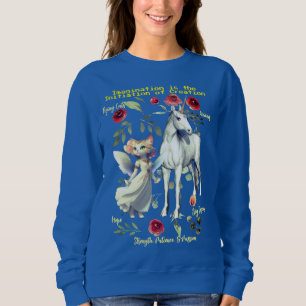 (Royal Blue) Fashionable Trendy Unicorn Cats Sweatshirt
