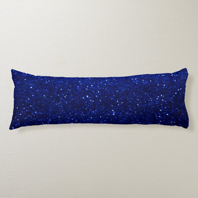 Royal Blue Faux Glitter Body Pillow (Front)