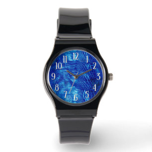 Royal Blue Faux Leather Watch