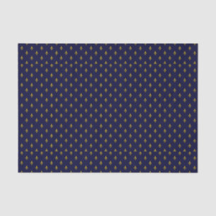 Royal Blue Fleur De Lis Tissue Paper