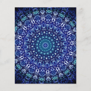 Royal Blue Floral Damask