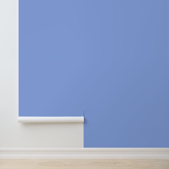 Royal Blue Florals Wallpaper (Application)