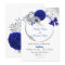 royal blue flowers silver floral wreath wedding