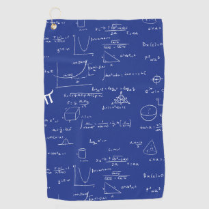 Royal Blue Formulas Equations Math  Golf Towel