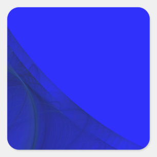 Royal Blue Fractal Background Square Sticker