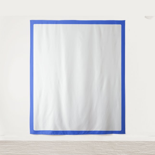 Royal Blue Frame Wall Tapestry – Customisable (Front)