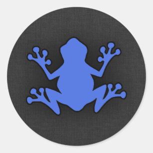 Royal Blue Frog Classic Round Sticker