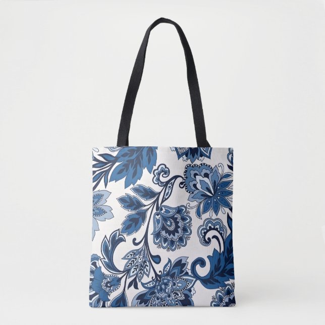 Royal Blue Garden Tote Bag (Front)