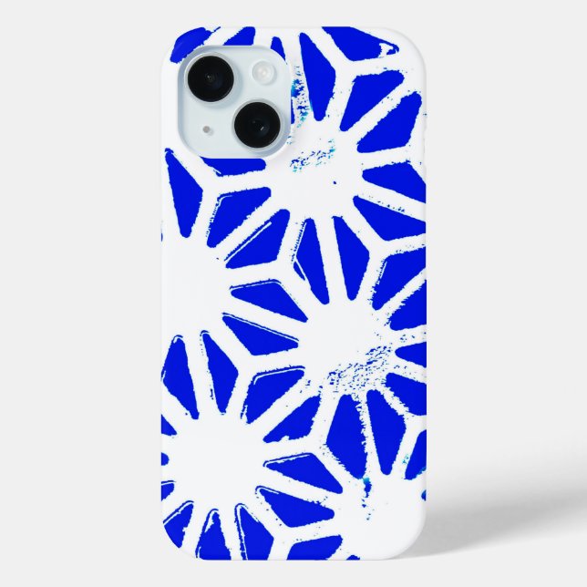Royal blue geometric pattern Case-Mate iPhone case (Back)