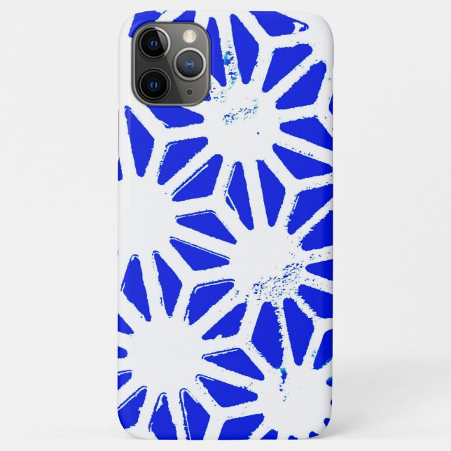 Royal blue geometric pattern Case-Mate iPhone case (Back)