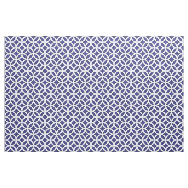 Royal Blue Geometric Pattern Fabric (Yard)