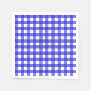 Royal blue gingham napkin