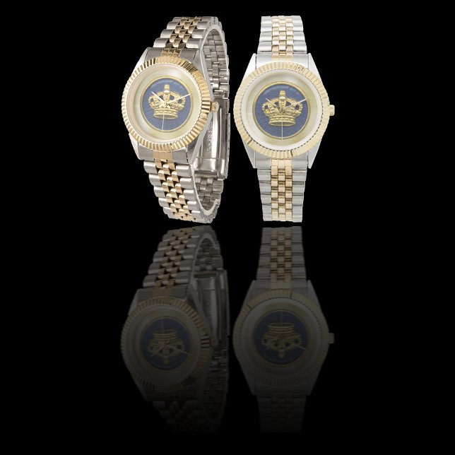 Royal Blue Gold Crown Watch (Creator Uploaded)