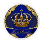 Royal Blue Gold Prince Baby Shower Cupcake