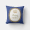 Royal Blue Gold Prince Nursery Decor Pillow