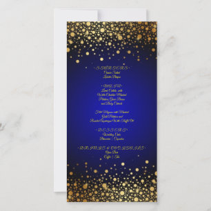 Royal Blue Gold wedding popular menu