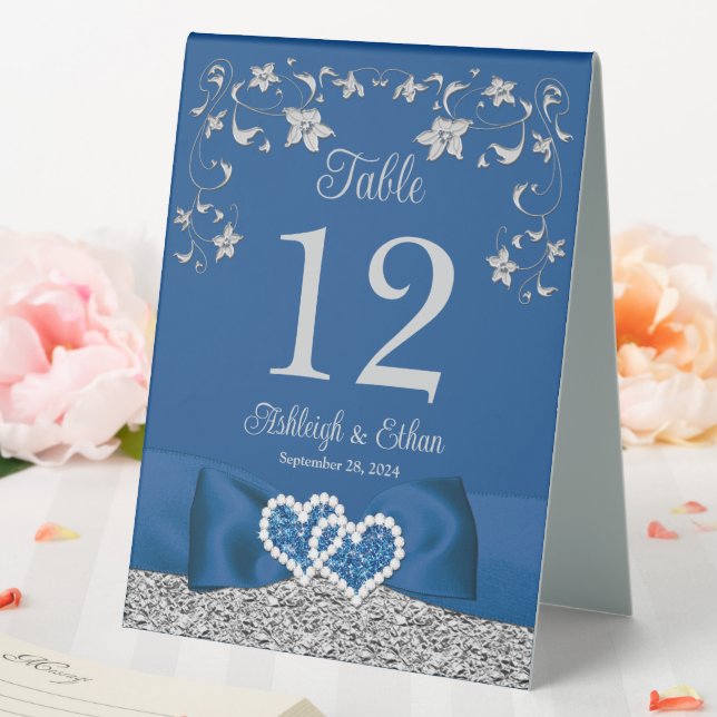 Royal Blue, Grey Love Hearts Wedding (In SItu (Wedding))
