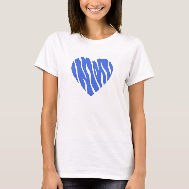 Royal Blue Heart T-Shirt (Front)