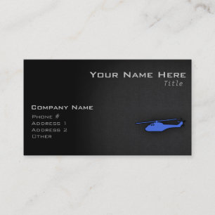 Royal Blue Helicopter Business Card