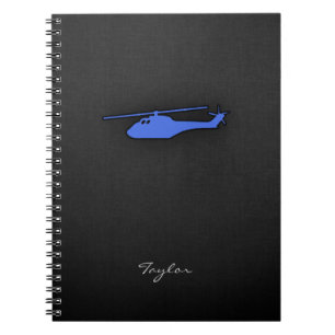 Royal Blue Helicopter Notebook