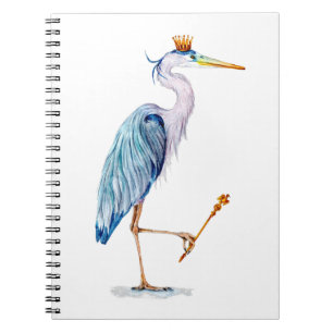 Royal Blue Heron Notebook