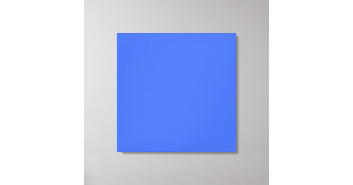 Royal Blue hex code 4169E1 Canvas Print | Zazzle