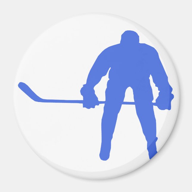 Royal Blue Hockey Magnet (Front)