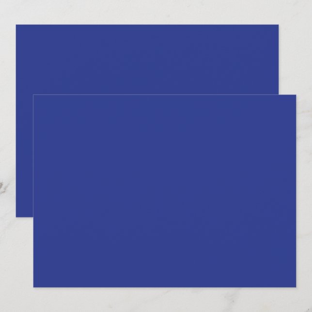 Royal Blue Holiday Elegance Card (Front/Back)