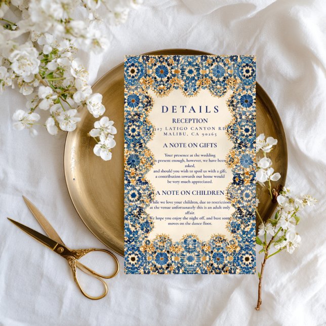 Royal Blue Islamic Wedding Enclosure Card (Creator Uploaded)