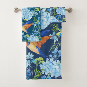 Royal Blue Jay Bath Towel Set