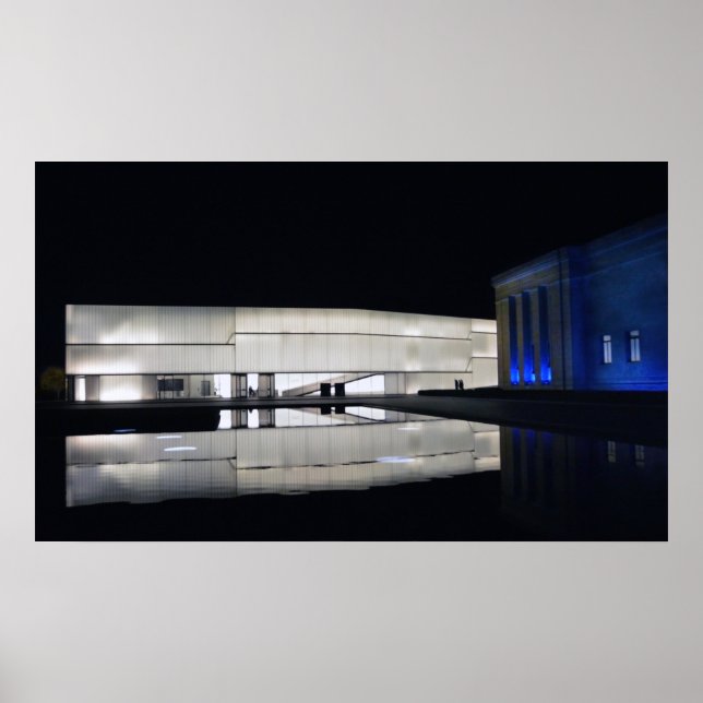 Royal Blue Kansas City Art Museum Poster (Front)