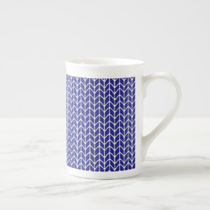 ROYAL BLUE KNIT Bone China Mug