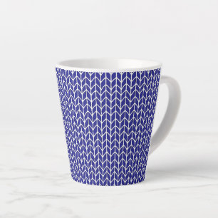 ROYAL BLUE KNIT Latte Mug