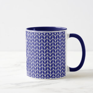 ROYAL BLUE KNIT Navy Combo Mug