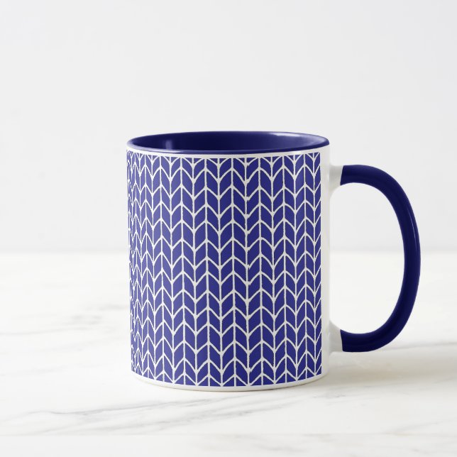 ROYAL BLUE KNIT Navy Combo Mug (Right)