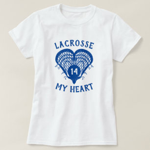 Royal Blue Lacrosse My Heart T-Shirt