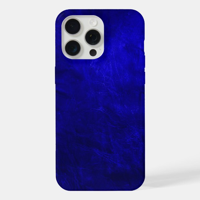 Royal Blue Leather iPhone Case (Back)