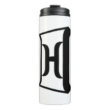 Royal Blue Letter H Elegant Initial Monogram