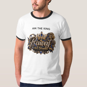 Royal Blue Lion Luxury Crest T-Shirt