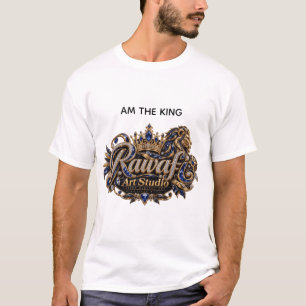 Royal Blue Lion Luxury Crest T-Shirt