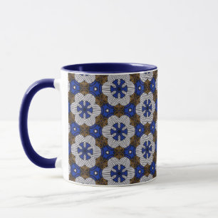 Royal Blue Mandala Mug with Deep Indigo Interior