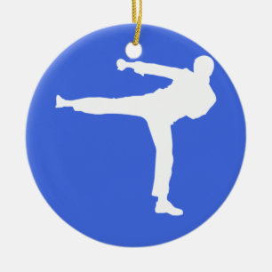 Royal Blue Martial Arts Ceramic Tree Decoration