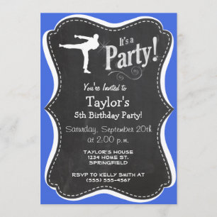 Royal Blue Martial Arts Invitation