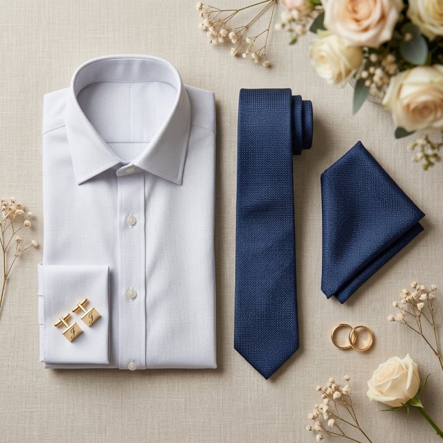 Royal Blue Melange Woven Texture Tie (Creator Uploaded)