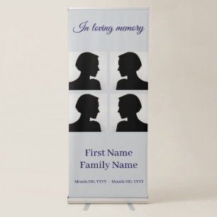 royal blue memorial retractable banner