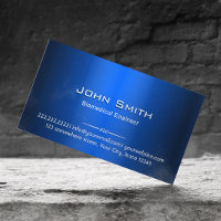 Royal Blue Metal Biomedical Business Card